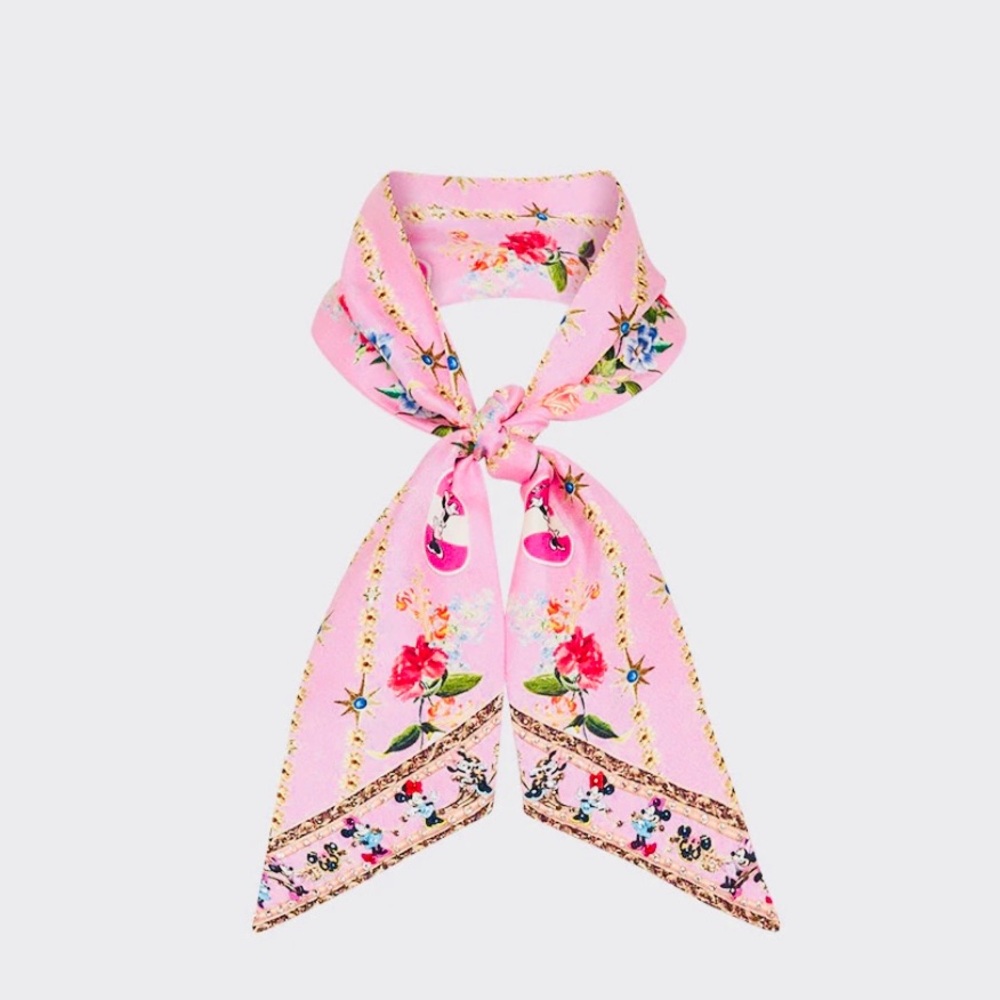 Camilla “Rainbow Roads” Neck Silk Scarf - Picture 6 of 6